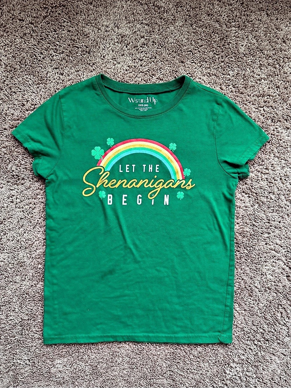 Wound Up Women's Rainbow Graphic Tee Size XXS Good